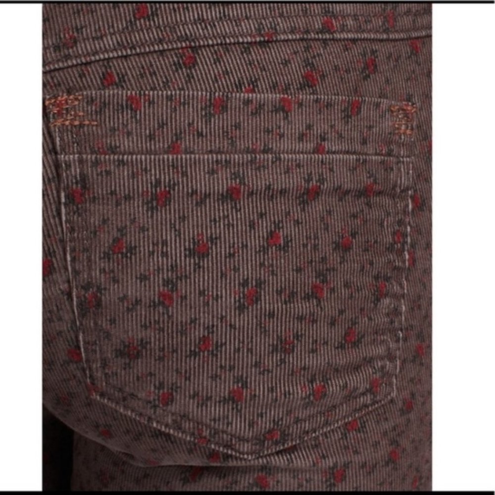 Free People Ditsy Floral Corduroy Skinny Jean - Picture 6 of 7